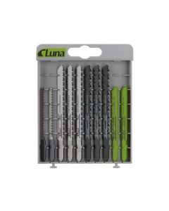 Luna stiksavsklingesæt 10 dele til træ, plast & metal. 209730100