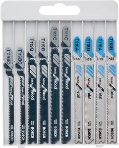 Bosch Basic for Wood and Metal - stiksavklingesæt i kassette med 10 dele 2607010630
