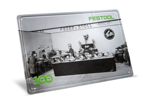 Festool 100 år blikskilt retro-messestand MES-FT2 100Y
