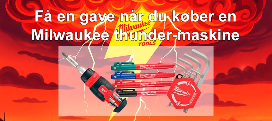 Tryk her og se Milwaukee thunder-maskiner